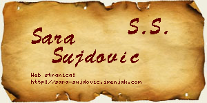 Sara Šujdović vizit kartica